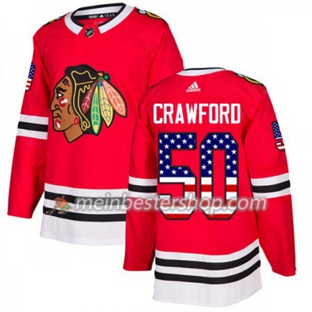 Chicago Blackhawks Corey Crawford 50 Adidas 2017-2018 Rot USA Flag Fashion Trikot Authentic - Herren Chicago Blackhawks Corey Crawford 50 Adidas 2017-2018 Rot USA Flag Fashion Trikot Authentic - Herren